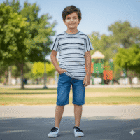 Gemini_Generated_Image_3qkxgw3qkxgw3qkx تيشيرت عصري بخطوط أنيقة، يجمع بين الأناقة والراحة ياقة دائرية كم قصير