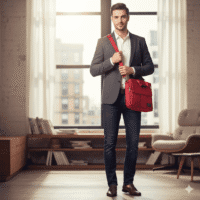 Gemini_Generated_Image_agg52sagg52sagg5 شنطه لاب توب كتف واحد من سوبك لون احمر ، للجنسين