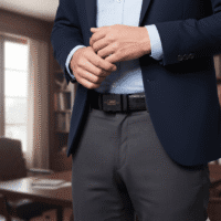 Gemini_Generated_Image_ewxfxfewxfxfewxf حزام جلد كلاسيكي بمشبك مربع للرجال من سوبك