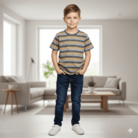 Gemini_Generated_Image_g89wfjg89wfjg89w تيشيرت عصري بخطوط أنيقة، يجمع بين الأناقة والراحة ياقة دائرية كم قصير