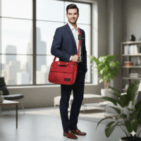 Gemini_Generated_Image_ngun41ngun41ngun شنطه لاب توب كتف واحد من سوبك لون احمر ، للجنسين