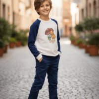 Gemini_Generated_Image_o4xpflo4xpflo4xp تيشيرت "الكتكوت الذكي" - مزيج من الدفء والأناقة لطفلك! 🐥☂️