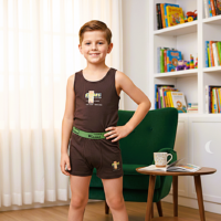 طقم داخلي مريح ومثالي للأولاد، يجمع بين الأناقة والبساطة 95% قطن 5% ليكرا