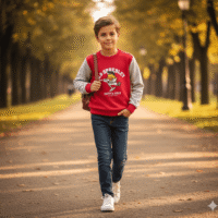 Gemini_Generated_Image_pefdgbpefdgbpefd تيشيرت "البطة السعيدة" - مزيج من الدفء والأناقة لطفلك! 🐥☂️
