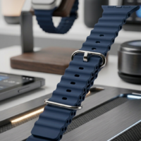 1* سوار سيليكون للساعة الذكية 49 ملم/45 ملم/44 ملم/42 ملم