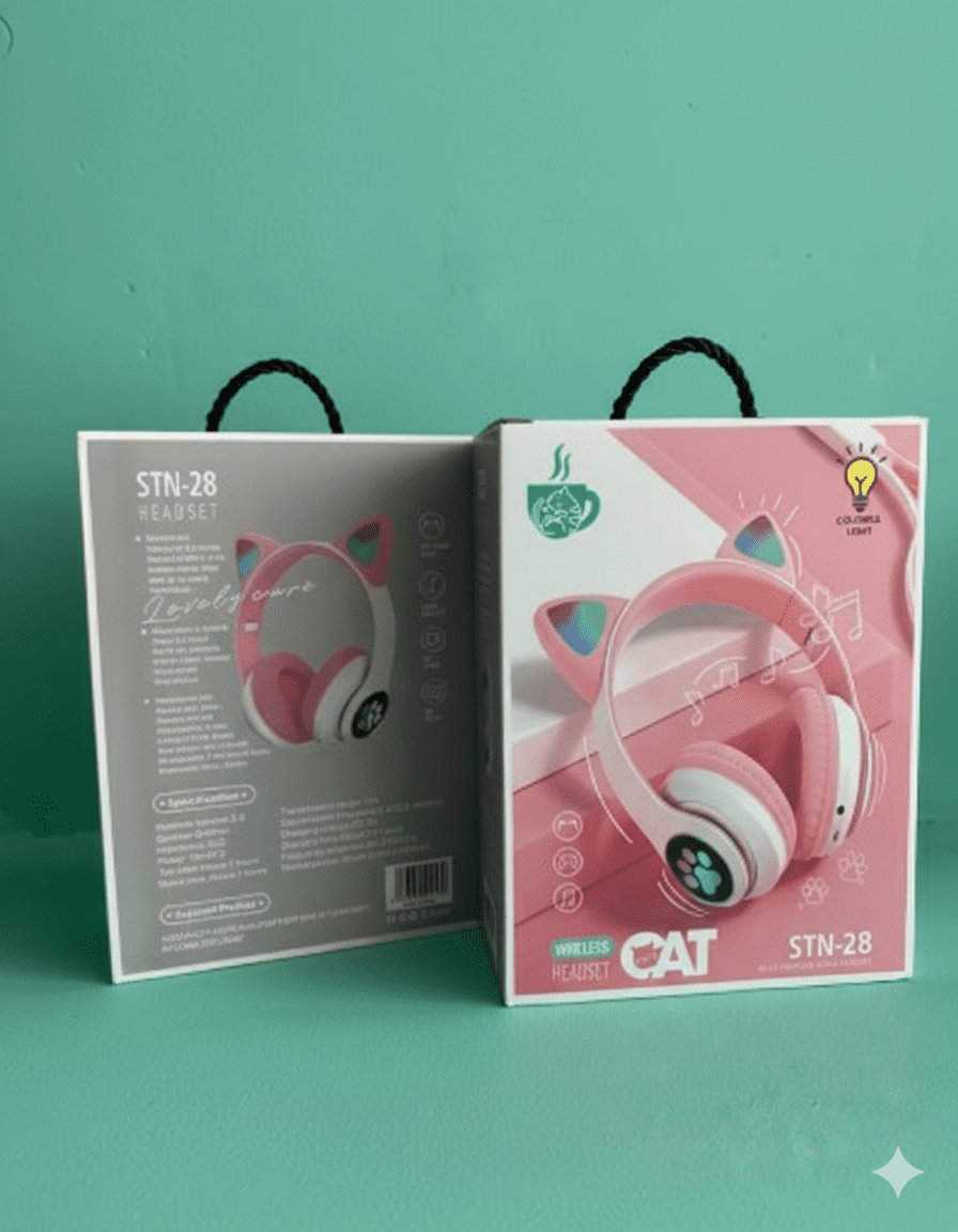 Gemini_Generated_Image_vyy8bsvyy8bsvyy8 سماعات راس بلوتوث لاسلكية للاطفال ، سماعات راس قابلة للطي للبنات فوق الاذن، اذني قطة لطيفة، قابلة للطي، صوت لاسلكي للاطفال، سماعات بلوتوث 5.0 للتابلت/الجوال/الكمبيوتر