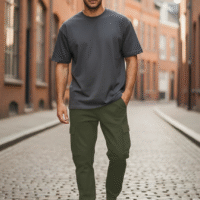 Gemini_Generated_Image_rcadshrcadshrcad.png بنطلون كارجو باجي مع رباط و جيوب كبيرة، فضفاض، خصر برباط، جيوب متعددة، لون موحد، راحة في جميع الفصول للمشي لمسافات طويلة والأنشطة في عطلة نهاية الأسبوع، نسيج متين، بنطلون مستقيم متعدد الجيوب للعطلات، الحياة اليومية العادية، الجري، مناسب لجميع الفصول