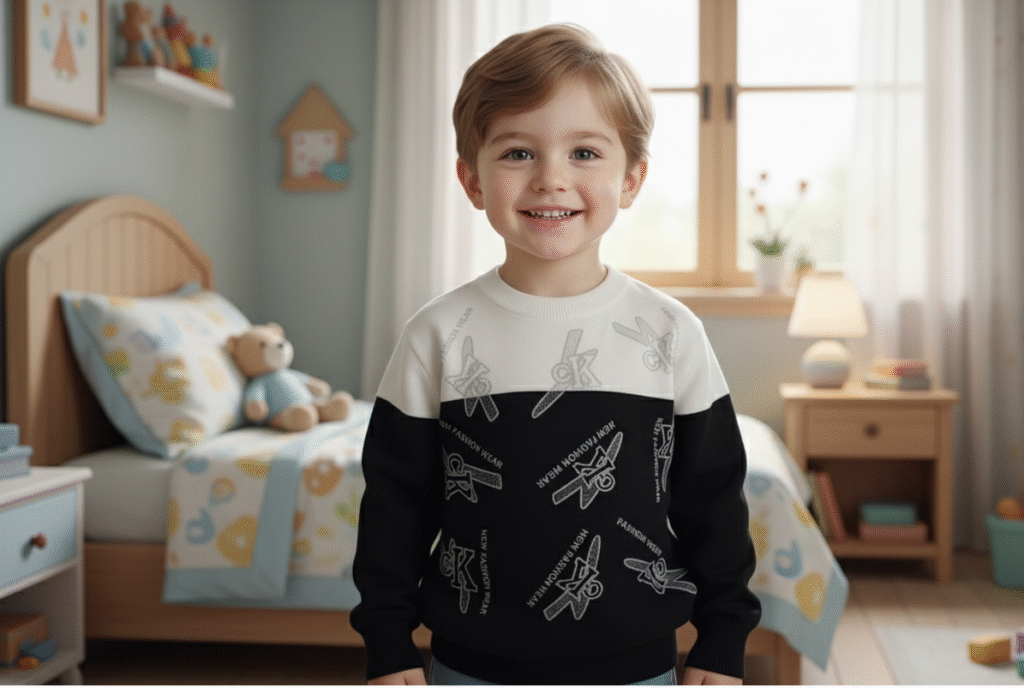 بلوفر اولادي راقي وجذاب و انيق عمر 6 سنوات تصميم عصري بخامات ممتازة