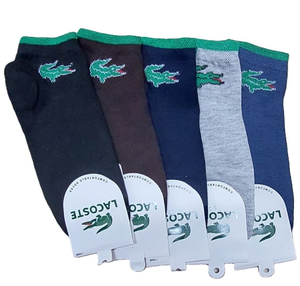 شرابات رجالي قصيرة (أنكل) بألوان متعددة، شراب رياضي بمزيج قطني مريح، 3 أزواج