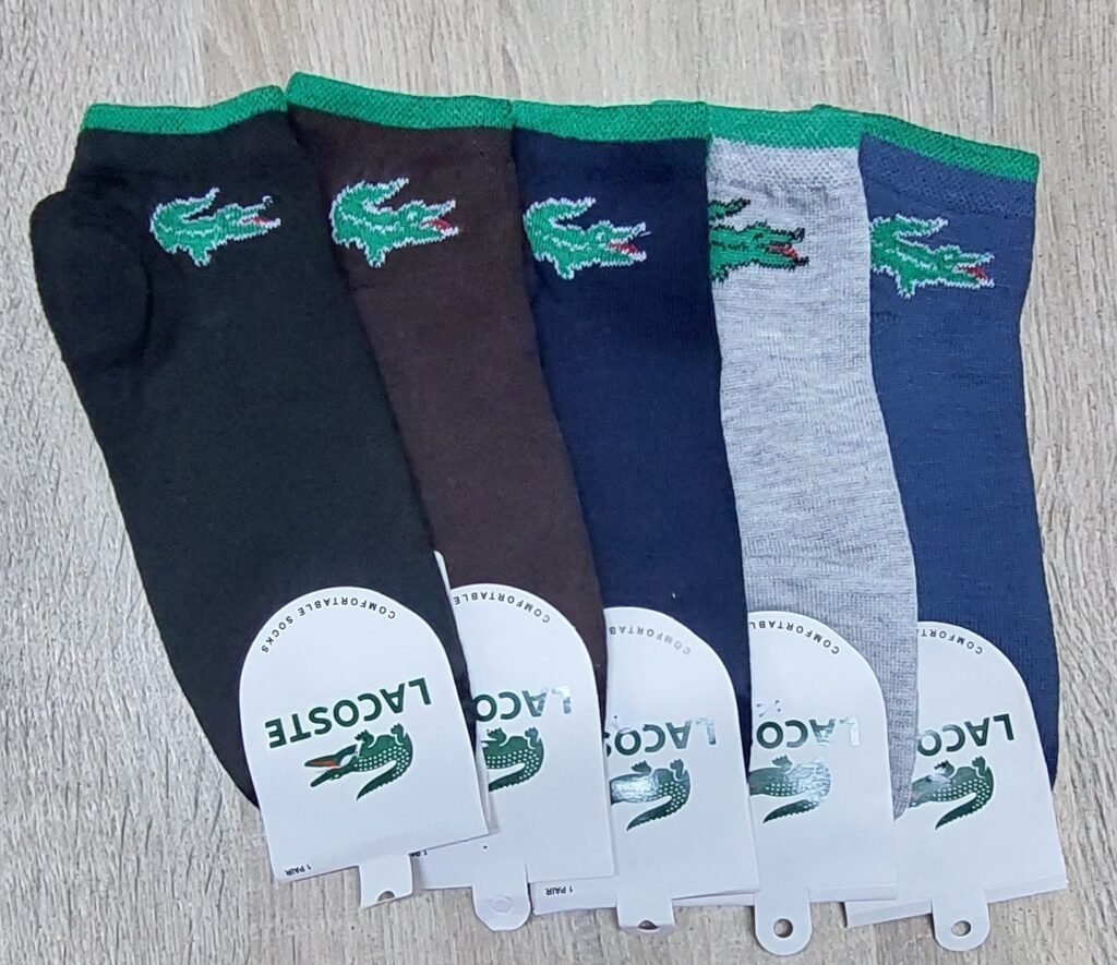 شرابات رجالي قصيرة (أنكل) بألوان متعددة، شراب رياضي بمزيج قطني مريح، 3 أزواج