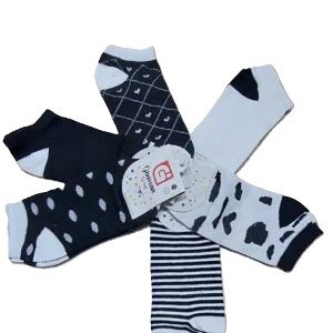 طقم شرابات قصيرة للكعب بتبطين للكعب والأصابع للبنات ،3 قطع