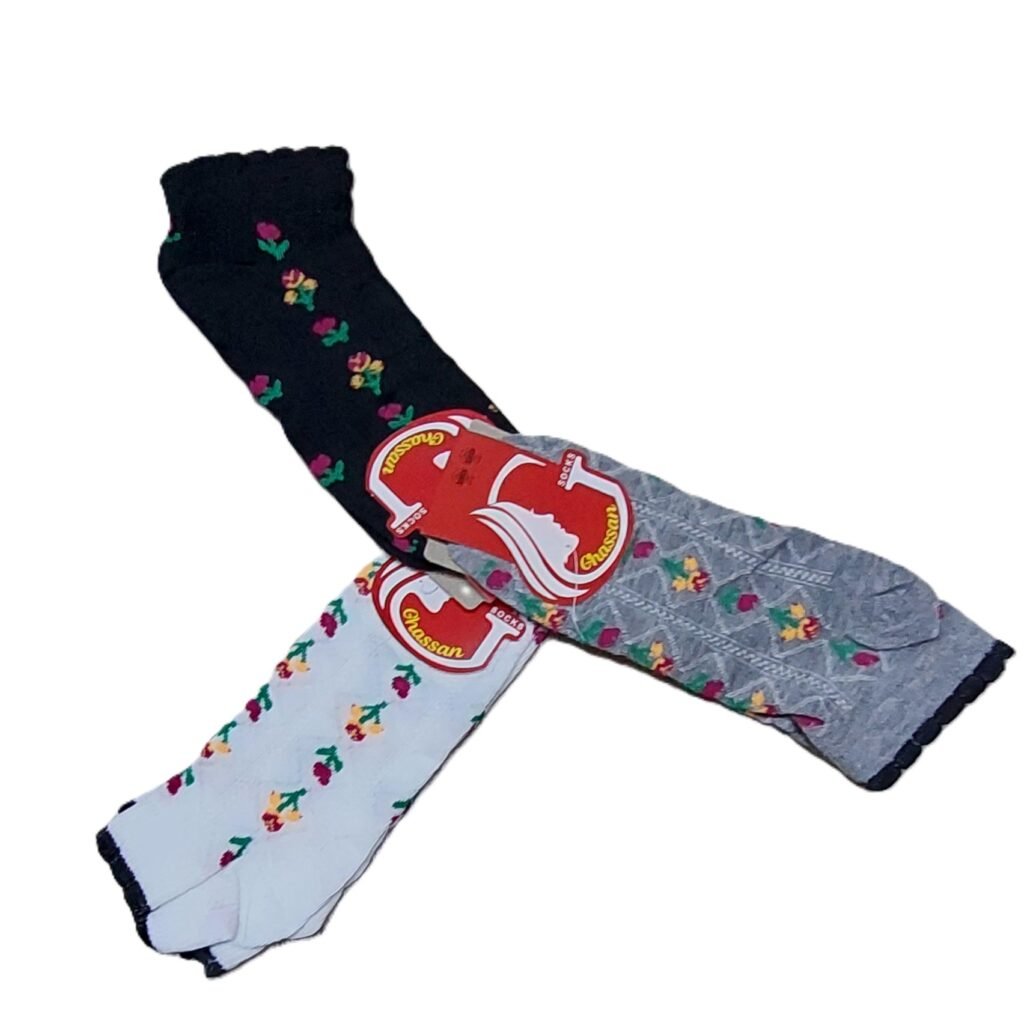 شرابات ليكرا كاجوال بطول الكاحل  ، عبوة من 3 قطع