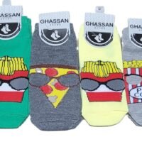 طقم شرابات قصيرة للكعب بتبطين للكعب والأصابع  ،3 قطع