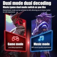 M28 سماعات أذن لاسلكية بلوتوث 5.1 للألعاب، سماعات رأس بشاشة LED، تحكم باللمس، ميكروفون مدمج، وضع مزدوج للموسيقى والألعاب، مقاومة للماء