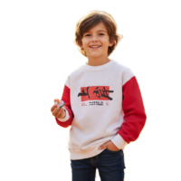 سويتشيرت شتوي للأطفال، مقاس ٦ سنوات بتصميم عصري والأكمام الطويلة، مع طباعة ممتعة