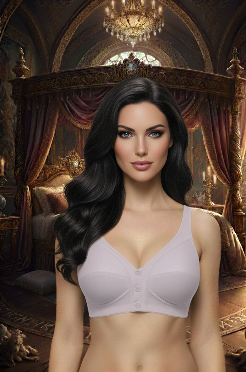 حمالة صدر نسائية بقفل أمامي، مصممة من قماش ناعم ومريح