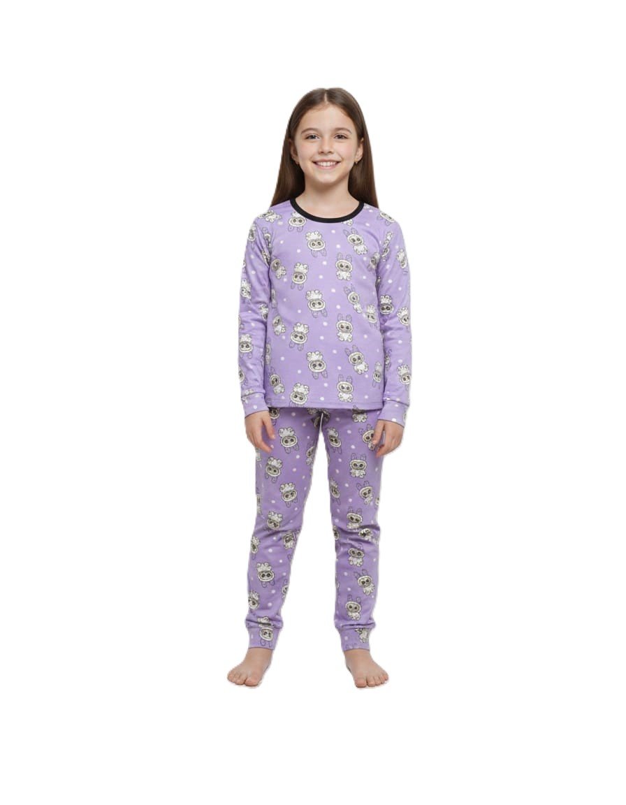 دفاية حرارية للبنات من قطعتين بأكمام طويلة