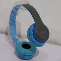 سماعات بلوتوث لاسلكية P47 - رمادي/أزرق