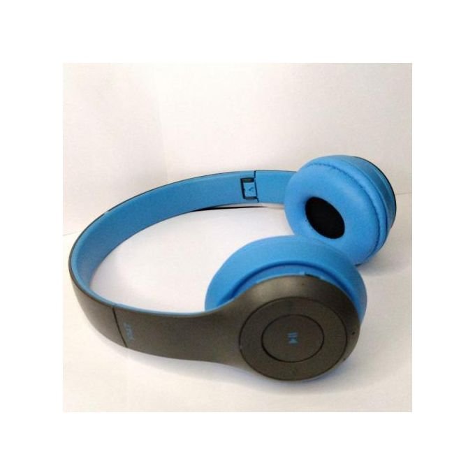 سماعات بلوتوث لاسلكية P47 - رمادي/أزرق