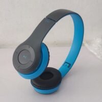 سماعات بلوتوث لاسلكية P47 - رمادي/أزرق