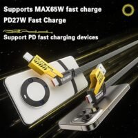 71FsPUxmojL._AC_SX522_ كابل شحن سريع 4x1 مناسب لجميع الاجهزة مع تصميم منع التشابك