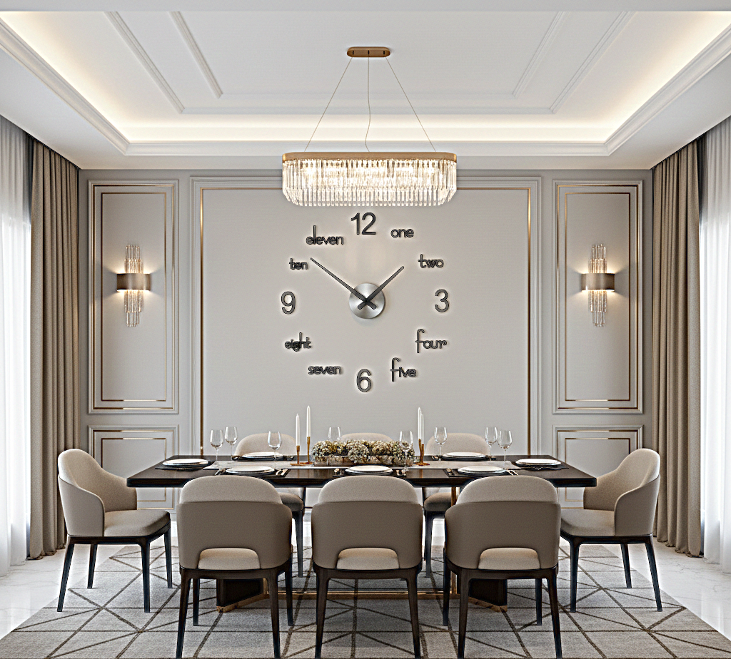 Gemini_Generated_Image_26arkq26arkq26ar ساعة حائط ثلاثي الأبعاد من الأكريليك بتصميم عصري يمكنك تركيبه بنفسك لديكور المنزل والمكتب أسود تناظري