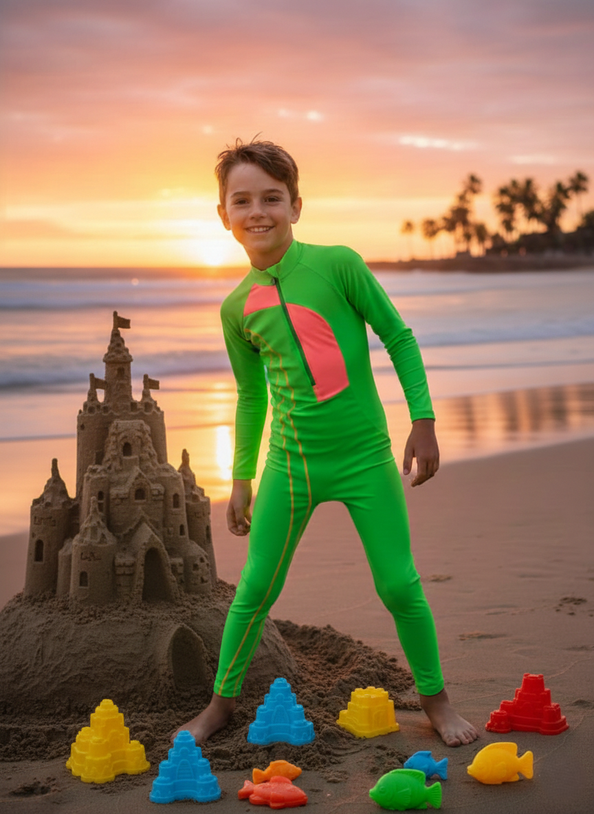 مايوه سباحة قطعة واحدة للأولاد احمي ابنك من ضرر اشعة الشمس وامنحه الحرية و الاناقة