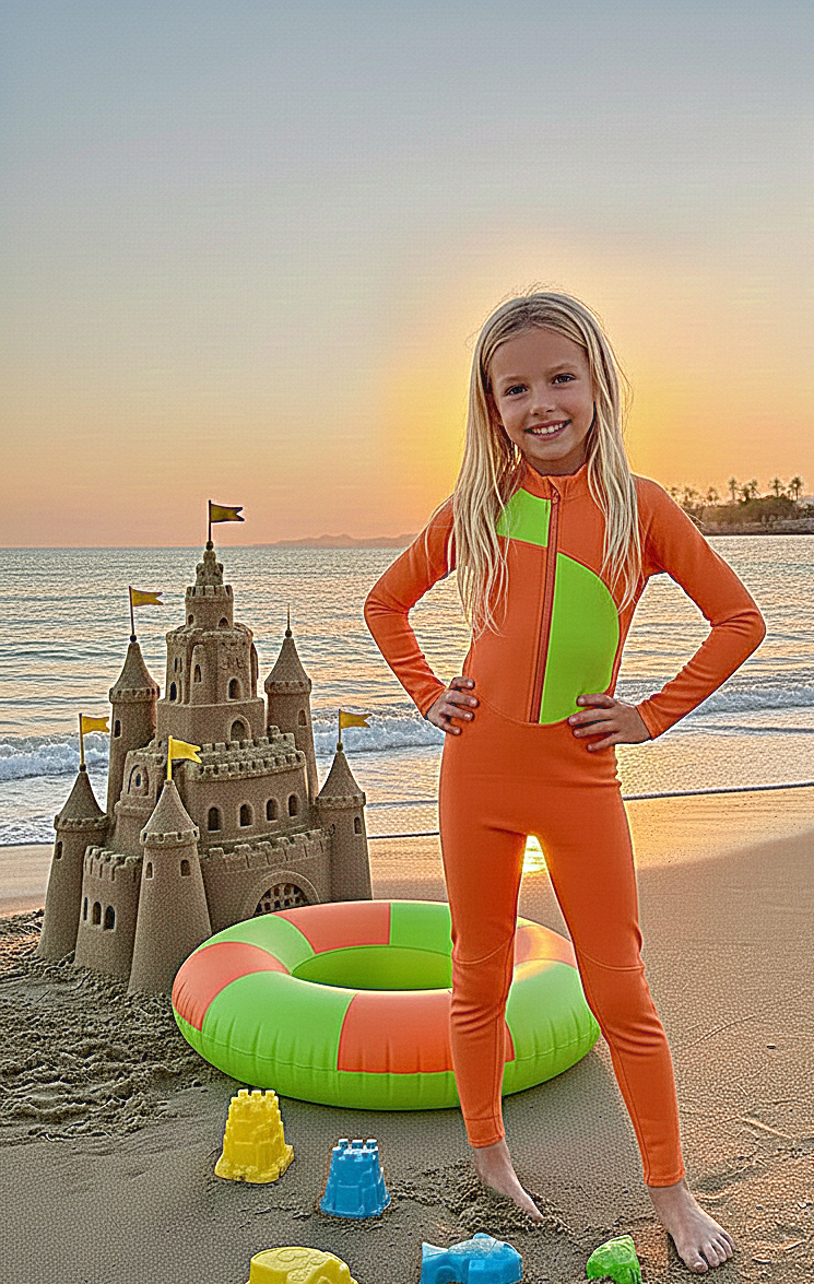 مايوه سباحة قطعة واحدة للبنات احمي ابنتك من ضرر اشعة الشمس وامنحه الحرية و الاناقة