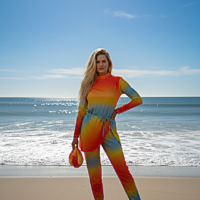 Gemini_Generated_Image_7n60xb7n60xb7n60 مايوه شرعي بوركيني للنساء مكوّن من 5 قطع بنطال ومايوه بكم وجيبه قصيره وكاش شيفون مقاوم للماء وتربونه