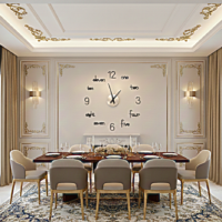 Gemini_Generated_Image_ral69tral69tral6 ساعة حائط ثلاثي الأبعاد من الأكريليك بتصميم عصري يمكنك تركيبه بنفسك لديكور المنزل والمكتب أسود تناظري