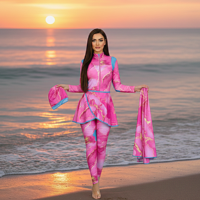 Gemini_Generated_Image_y8oms3y8oms3y8om مايوه بوركيني 5 قطع مايوه +بنطلون + سكيرت + تربونة + سكارف