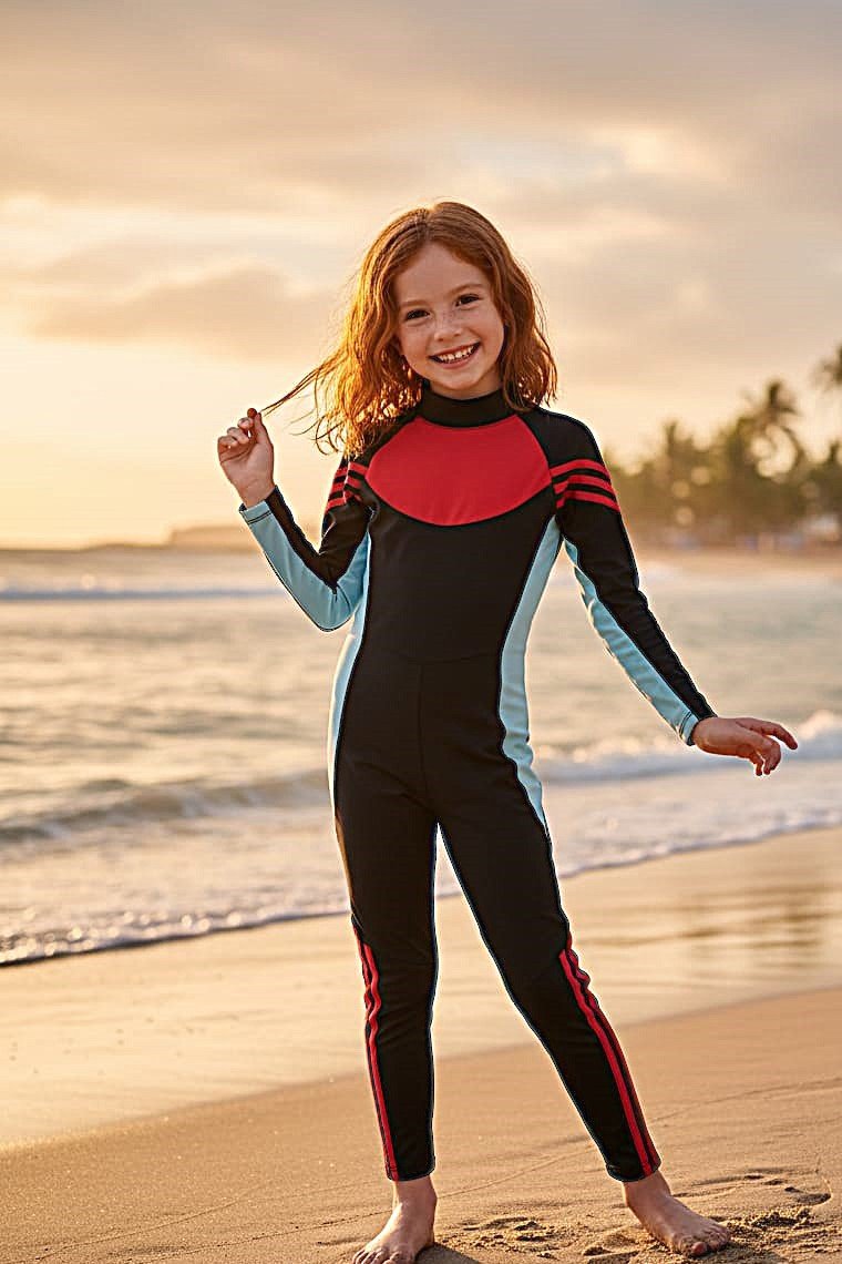 مايوه سباحة قطعة واحدة للبنات احمي ابنتك من ضرر اشعة الشمس وامنحه الحرية و الاناقة