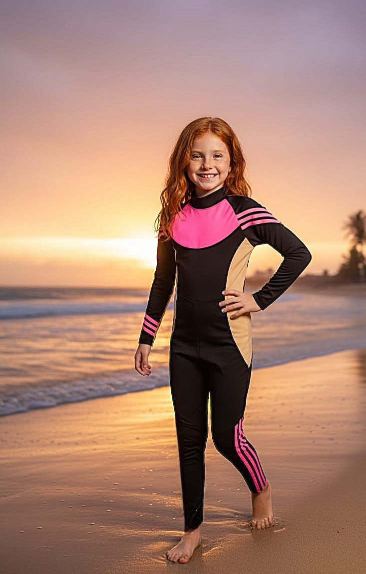 مايوه سباحة قطعة واحدة للبنات احمي ابنتك من ضرر اشعة الشمس وامنحه الحرية و الاناقة