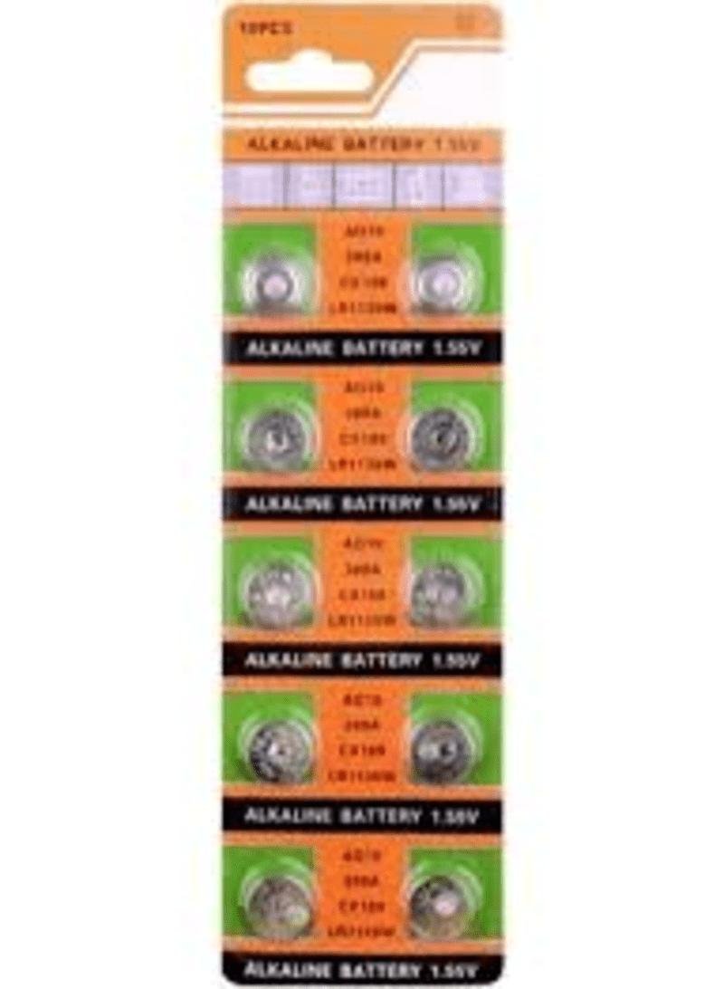 2 بطاريات قلوية AG5، 393A، LR754، SR48 ،