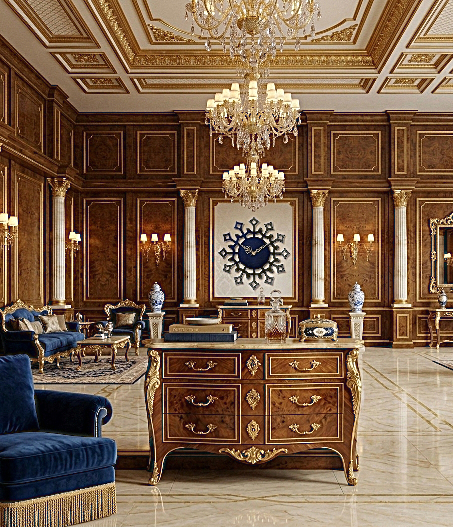 ساعة حائط خشبية كبيرة بتصميم كلاسيكي،لون اسود