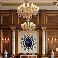 ساعة حائط خشبية كبيرة بتصميم كلاسيكي،لون اسود