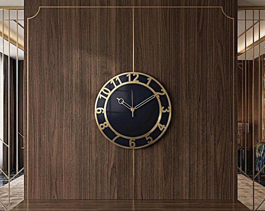 ساعة حائط انالوج كوارتز أنيقة دائرية الشكل بتصميم عصري 35 سم