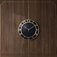 ساعة حائط انالوج كوارتز أنيقة دائرية الشكل بتصميم عصري 35 سم