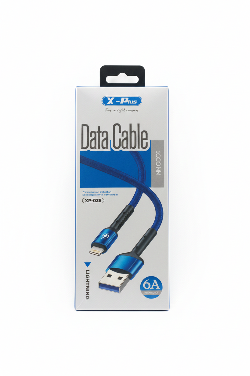 كابل شحن و نقل بيانات لايتينغ محمي و مدعم بطبقة قماشية و مخرج مدعم لمنع التلف