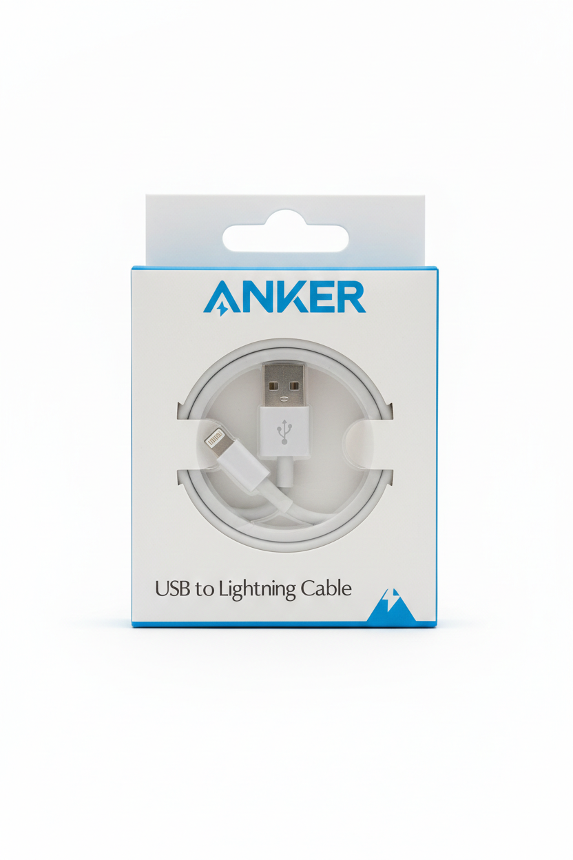 كابل شحن لايتينغ قصير متوافق مع الاجهزة الذكية للايفون