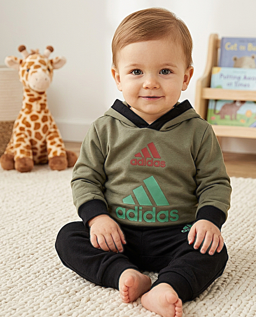 طقم بيجامة أطفال عصري، هودي وبنطلون ، تصميم مريح