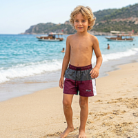 5 شورت سباحة للاولاد مضاد للماء 2 جيب شبك من الداخل