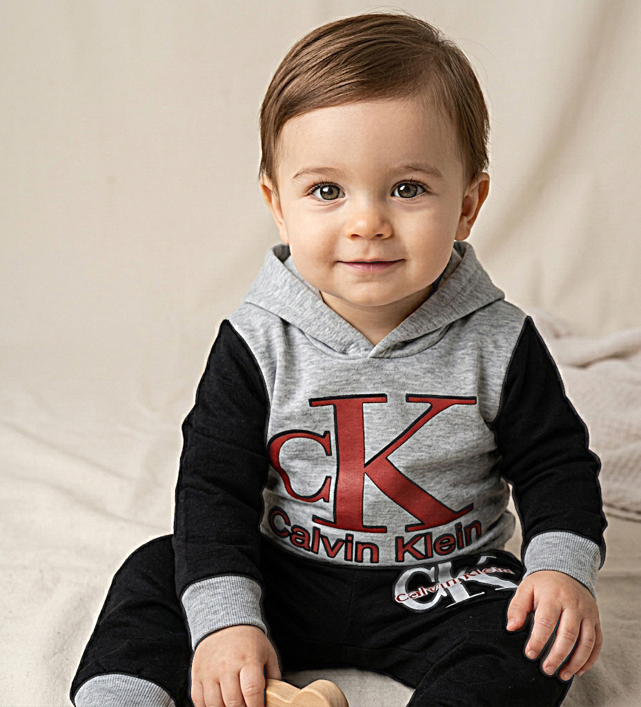 طقم بيجامة أطفال عصري، هودي وبنطلون ، تصميم مريح