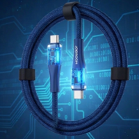 كابل شحن سريع type C to C مضيء بطبقة حماية مع نقل البيانات طول 1 متر من joyroom