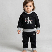 طقم بيجامة أطفال عصري، هودي وبنطلون ، تصميم مريح