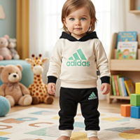 2233 طقم بيجامة أطفال عصري، هودي وبنطلون ، تصميم مريح