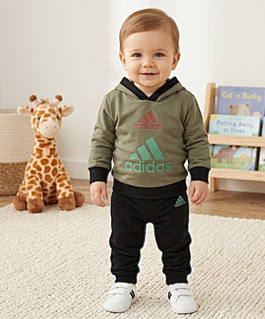 طقم بيجامة أطفال عصري، هودي وبنطلون ، تصميم مريح