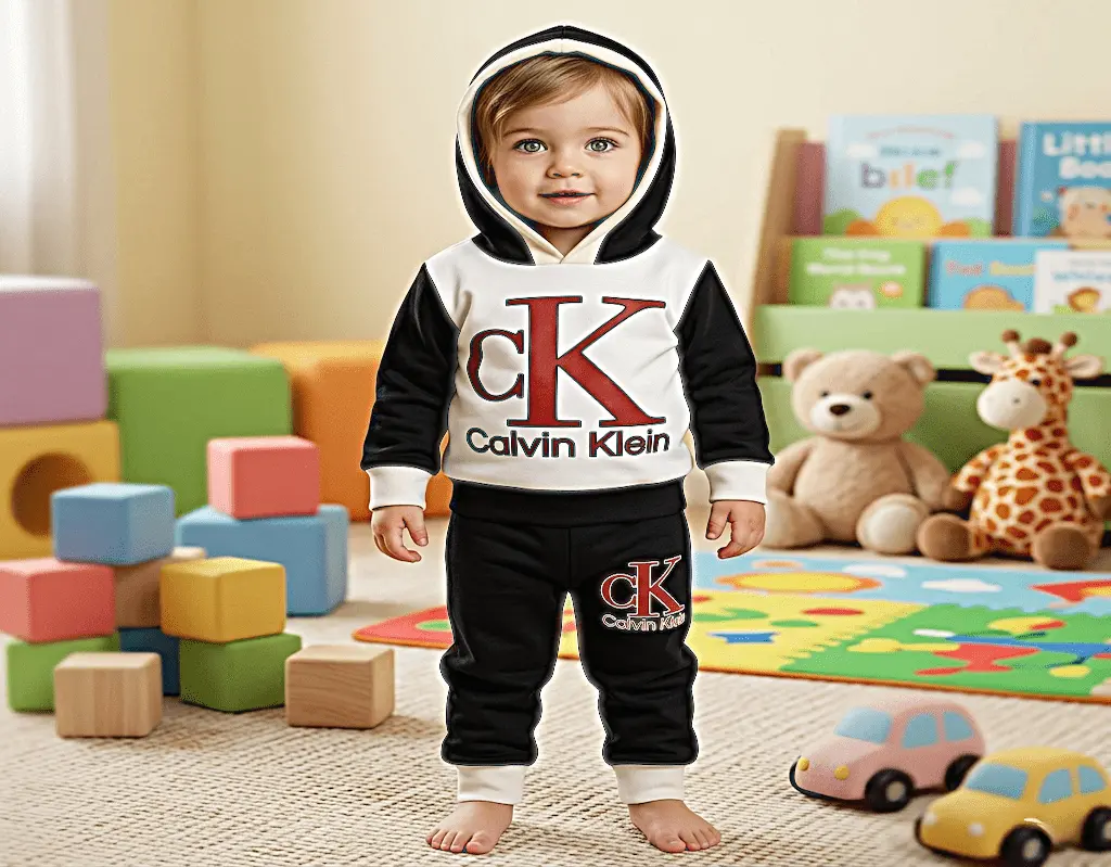 طقم بيجامة أطفال عصري، هودي وبنطلون ، تصميم مريح