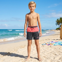 3 شورت سباحة للاولاد مضاد للماء 2 جيب شبك من الداخل