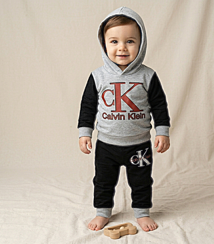 طقم بيجامة أطفال عصري، هودي وبنطلون ، تصميم مريح